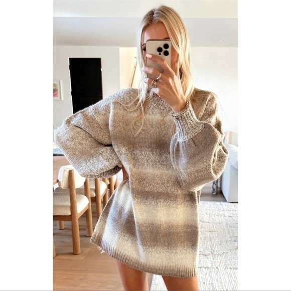 Show Me Your MuMu Sweaters - SHOW ME YOUR MUMU Timothy Tunic Sweater Neutral Space Dye Knit